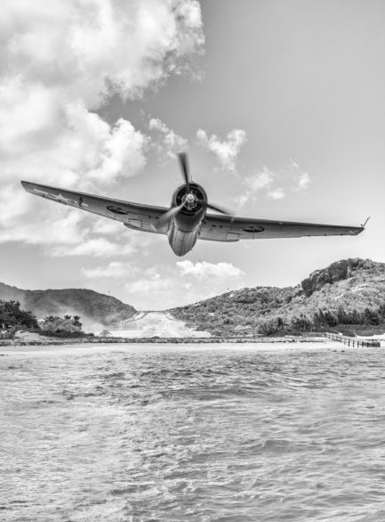 'Avenger' from the Targeted series, Fine Art photography by Sebastien Martinon. Photo taken at Remy de Haenen airport in St. Barth's during the 2015 Bucket Regatta Airshow.